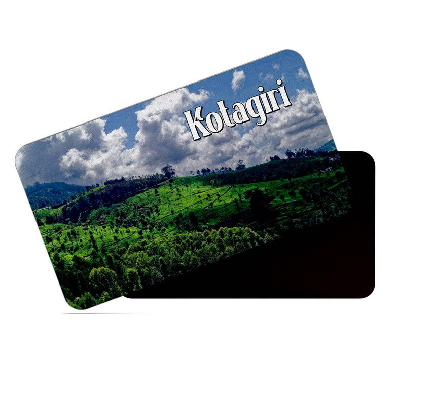 dhcrafts Rectangular Rubber Fridge Magnet / Magnetic Card Multicolor Tamil Nadu Kotagiri Design Pack of 1 (8.6cm x 5.4cm)